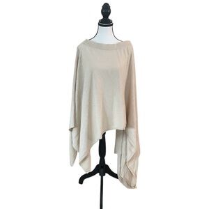 Free People Light Beige Poncho Size Medium NWT